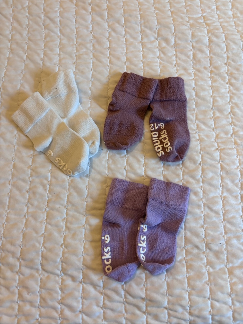 3 Pack- Squid Socks 6-12 Month